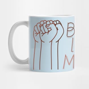 black lives matter with fists Mug